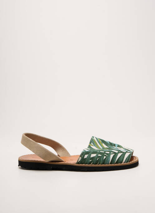 Sandale/pantofi decupați vârf deschis toc plat până la 3 cm verde MINORQUINES femme