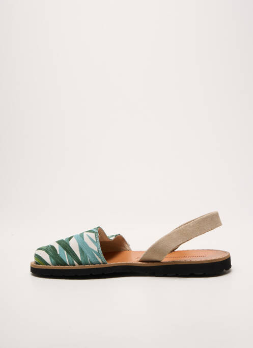 Sandale/pantofi decupați vârf deschis toc plat până la 3 cm verde MINORQUINES femme