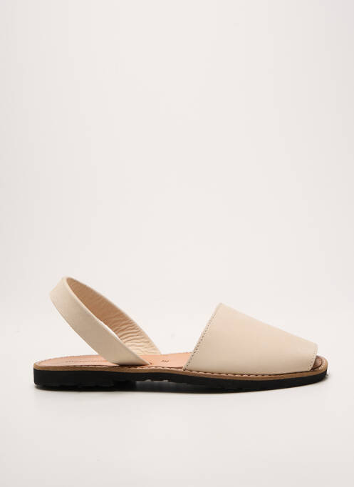 Sandale/pantofi decupați vârf deschis toc plat până la 3 cm bej MINORQUINES femme