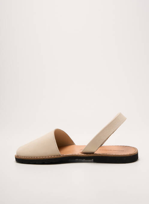 Sandale/pantofi decupați vârf deschis toc plat până la 3 cm bej MINORQUINES femme