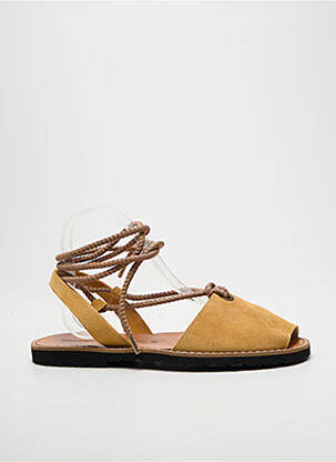 Sandale/pantofi decupați vârf deschis toc plat până la 3 cm maro MINORQUINES femme