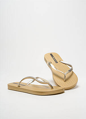 Șlapi vârf deschis toc plat până la 3 cm auriu IPANEMA femme