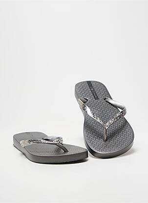 Șlapi vârf deschis toc plat până la 3 cm negru IPANEMA femme