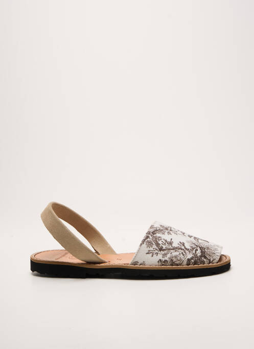 Sandale/pantofi decupați vârf deschis toc plat până la 3 cm bej MINORQUINES femme