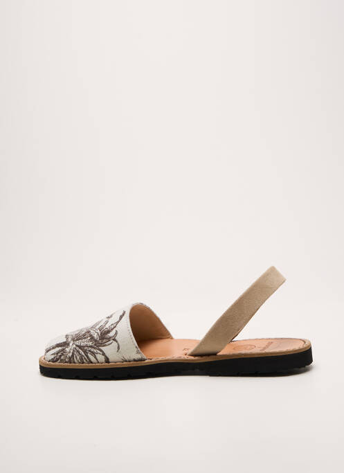 Sandale/pantofi decupați vârf deschis toc plat până la 3 cm bej MINORQUINES femme