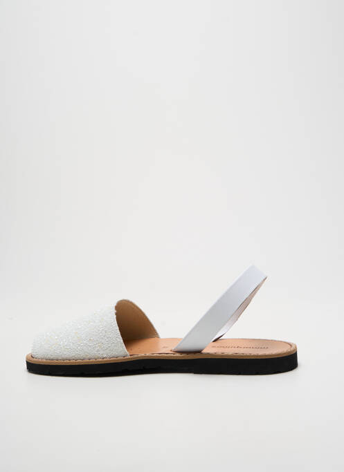 Sandale/pantofi decupați vârf deschis toc plat până la 3 cm alb MINORQUINES femme