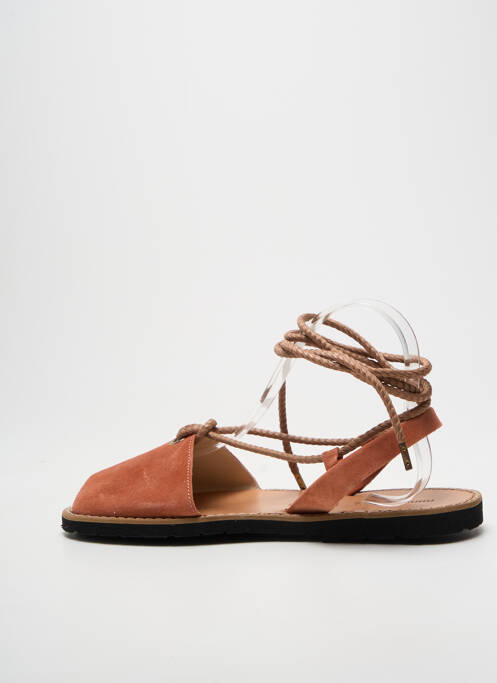 Sandale/pantofi decupați vârf deschis toc plat până la 3 cm portocaliu MINORQUINES femme