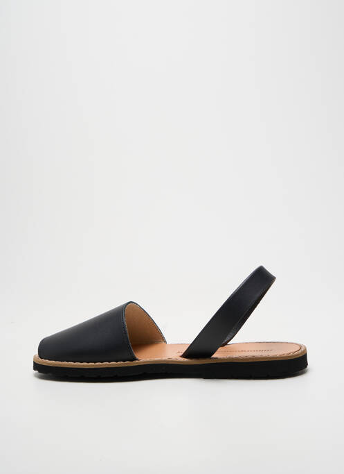 Sandale/pantofi decupați țesătură satinată toc plat până la 3 cm negru MINORQUINES femme