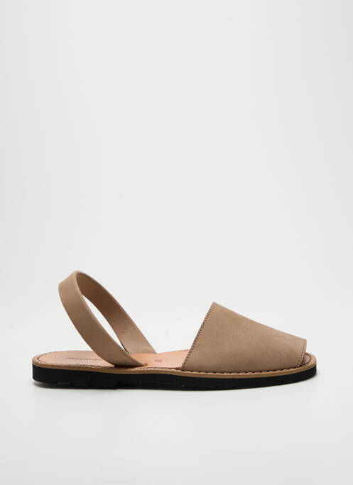 Sandale/pantofi decupați vârf deschis toc plat până la 3 cm bej MINORQUINES femme