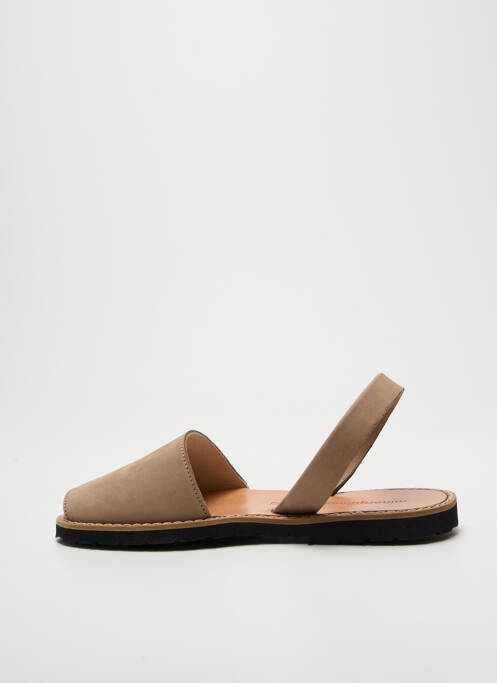 Sandale/pantofi decupați vârf deschis toc plat până la 3 cm bej MINORQUINES femme