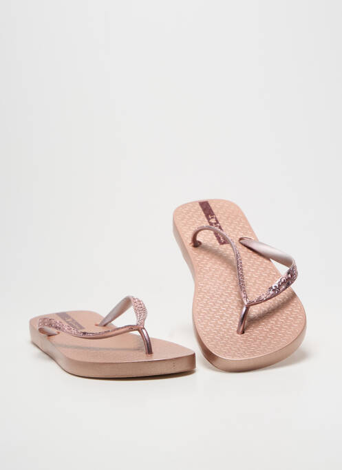 Șlapi vârf deschis toc plat până la 3 cm roz IPANEMA femme