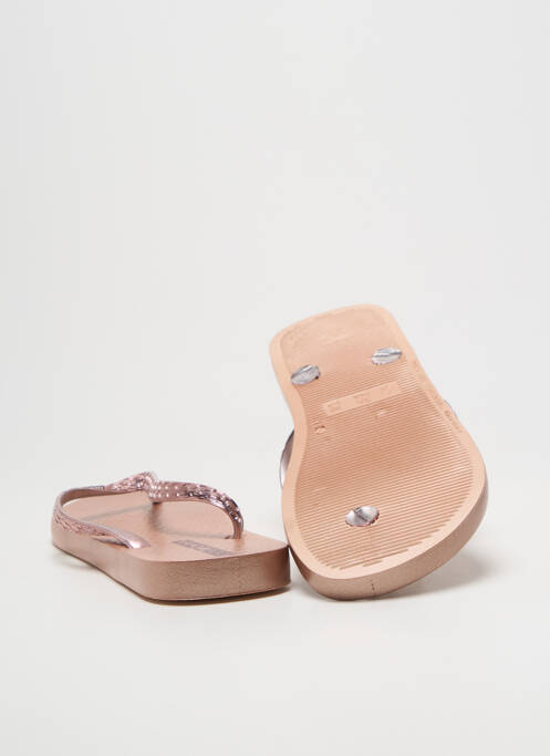 Șlapi vârf deschis toc plat până la 3 cm roz IPANEMA femme