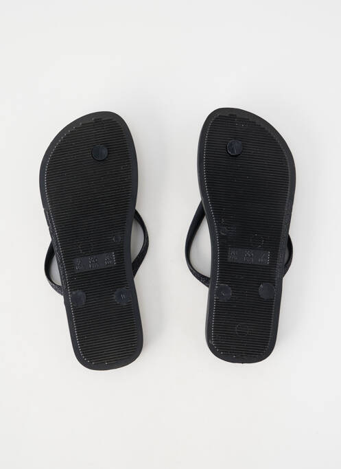 Șlapi țesătură țesătură cu sclipici toc plat până la 3 cm negru IPANEMA femme