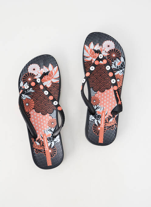 Șlapi vârf deschis toc plat până la 3 cm negru IPANEMA femme