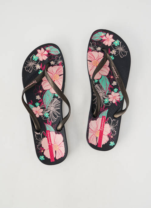 Șlapi vârf deschis toc plat până la 3 cm negru IPANEMA femme