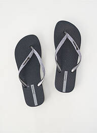 Șlapi țesătură țesătură cu sclipici toc plat până la 3 cm negru IPANEMA femme