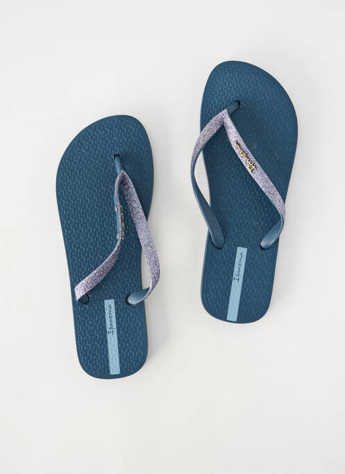 Șlapi țesătură țesătură cu sclipici toc plat până la 3 cm albastru IPANEMA femme