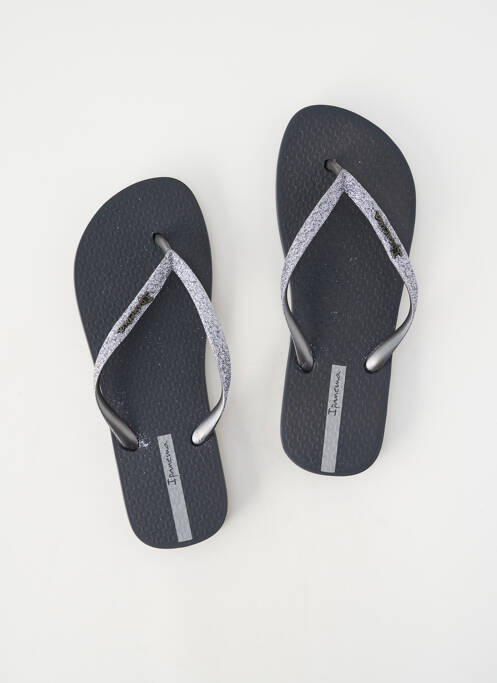 Șlapi vârf deschis toc plat până la 3 cm negru IPANEMA femme