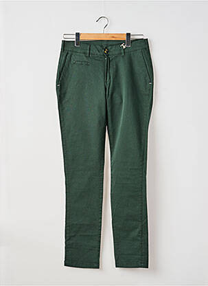 Pantalon chino țesătură poplin mărime normală verde FAGUO bărbat
