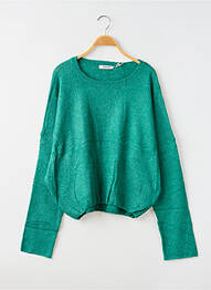 Pulover guler rotund mâneci lungi verde JUBYLEE femme