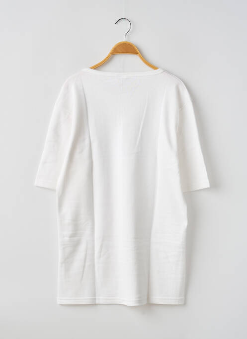 Tricou croială dreaptă mâneci scurte alb JET homme