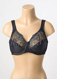 Sutien efect material satinat sutien cupe întregi cu decolteu înalt negru TRIUMPH femme