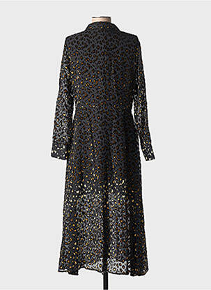 Rochie lungă mâneci lungi mâneci lungi negru LEO & UGO femeie