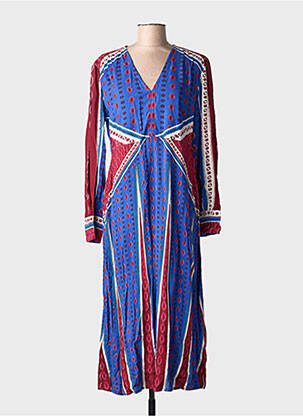 Rochie midi mâneci lungi mâneci lungi albastru AN' GE femme