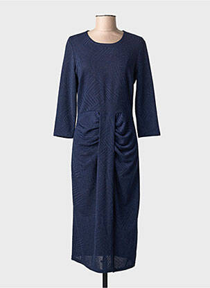 Rochie midi mâneci 3/4 mâneci 3/4 albastru EGERIE femeie