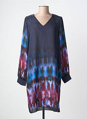 Rochie midi croială fluidă mâneci lungi albastru LA FEE MARABOUTEE femme