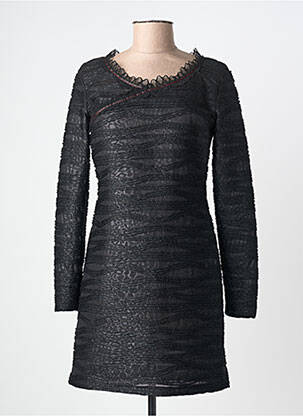 Rochie scurtă mâneci lungi mâneci lungi negru LO! LES FILLES femeie