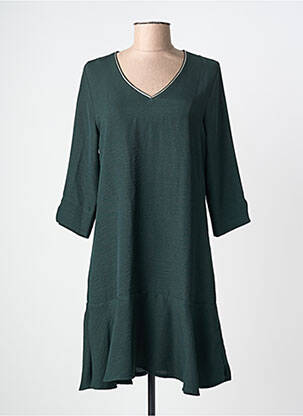 Rochie midi mâneci 3/4 mâneci 3/4 verde BY MEG femeie