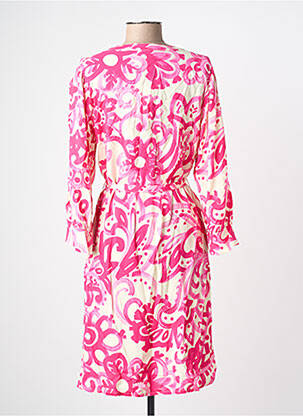 Rochie midi imprimeu floral mâneci lungi roz LA FEE MARABOUTEE femeie