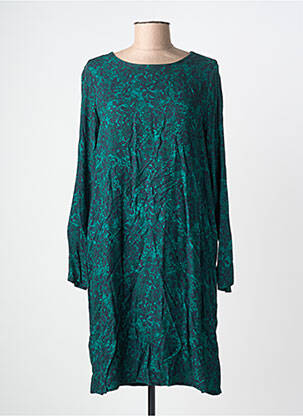 Rochie midi imprimeu floral mâneci lungi verde LA FEE MARABOUTEE femeie