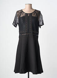 Rochie midi mâneci scurte mâneci scurte negru SCHOOL RAG femme