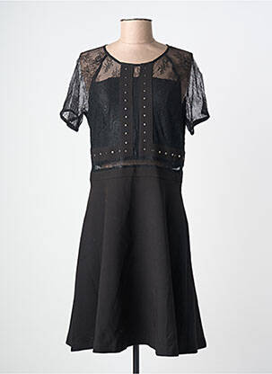 Rochie midi mâneci scurte mâneci scurte negru SCHOOL RAG femme