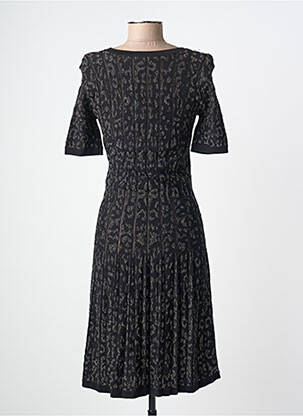 Rochie midi mâneci scurte mâneci scurte negru LEO & UGO femeie