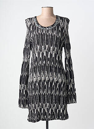Rochie midi mâneci lungi mâneci lungi negru LO! LES FILLES femeie