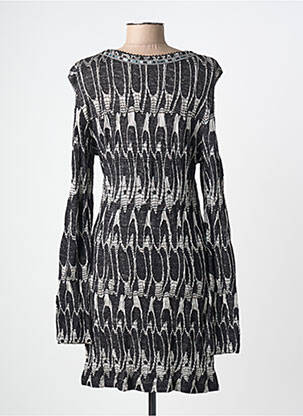 Rochie midi mâneci lungi mâneci lungi negru LO! LES FILLES femeie
