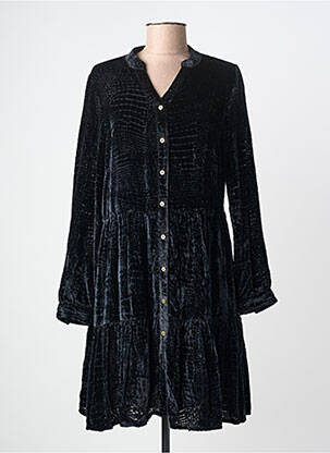 Rochie scurtă mâneci lungi mâneci lungi negru LEO & UGO femeie