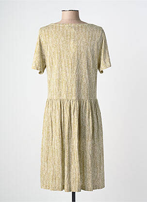 Rochie midi imprimeu fantezie mâneci scurte verde HARRIS WILSON femeie