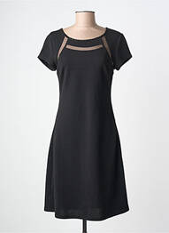 Rochie midi mâneci scurte mâneci scurte negru LEO GUY femme