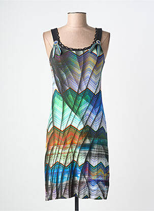 Rochie scurtă guler rotund bretele subțiri negru LOLESFILLES femme