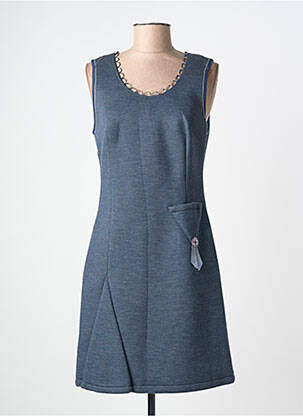 Rochie scurtă fără mâneci fără mâneci albastru LO! LES FILLES femeie