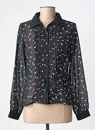 Cămașă țesătură crep mâneci lungi negru ROSALITA MC GEE femme