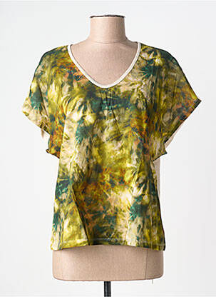 Tricou croială dreaptă mâneci scurte verde LA FEE MARABOUTEE femme