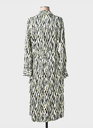 Rochie midi imprimeu fantezie mâneci lungi verde RINO & PELLE femeie