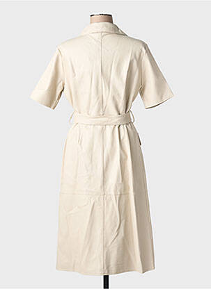 Rochie midi mâneci scurte mâneci scurte bej RINO & PELLE femeie