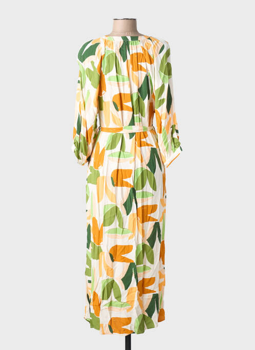 Rochie lungă imprimeu fantezie mâneci 3/4 verde AN' GE femme