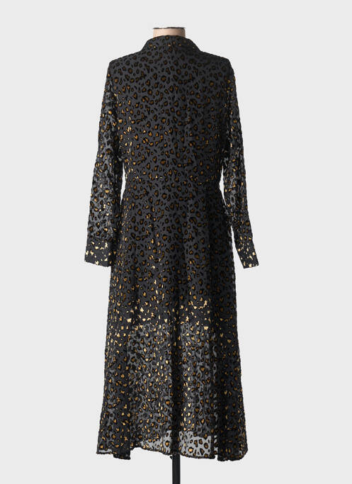 Rochie lungă mâneci lungi mâneci lungi negru LEO & UGO femme